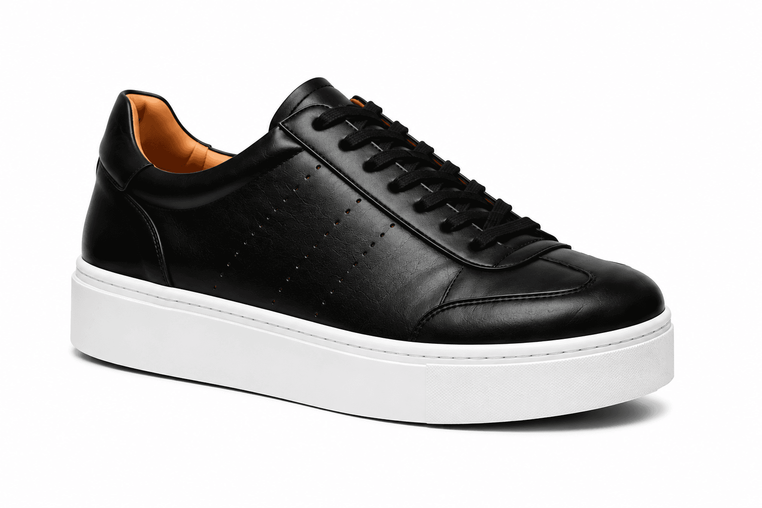 Samuel S 2453 Leather Sneaker in Black