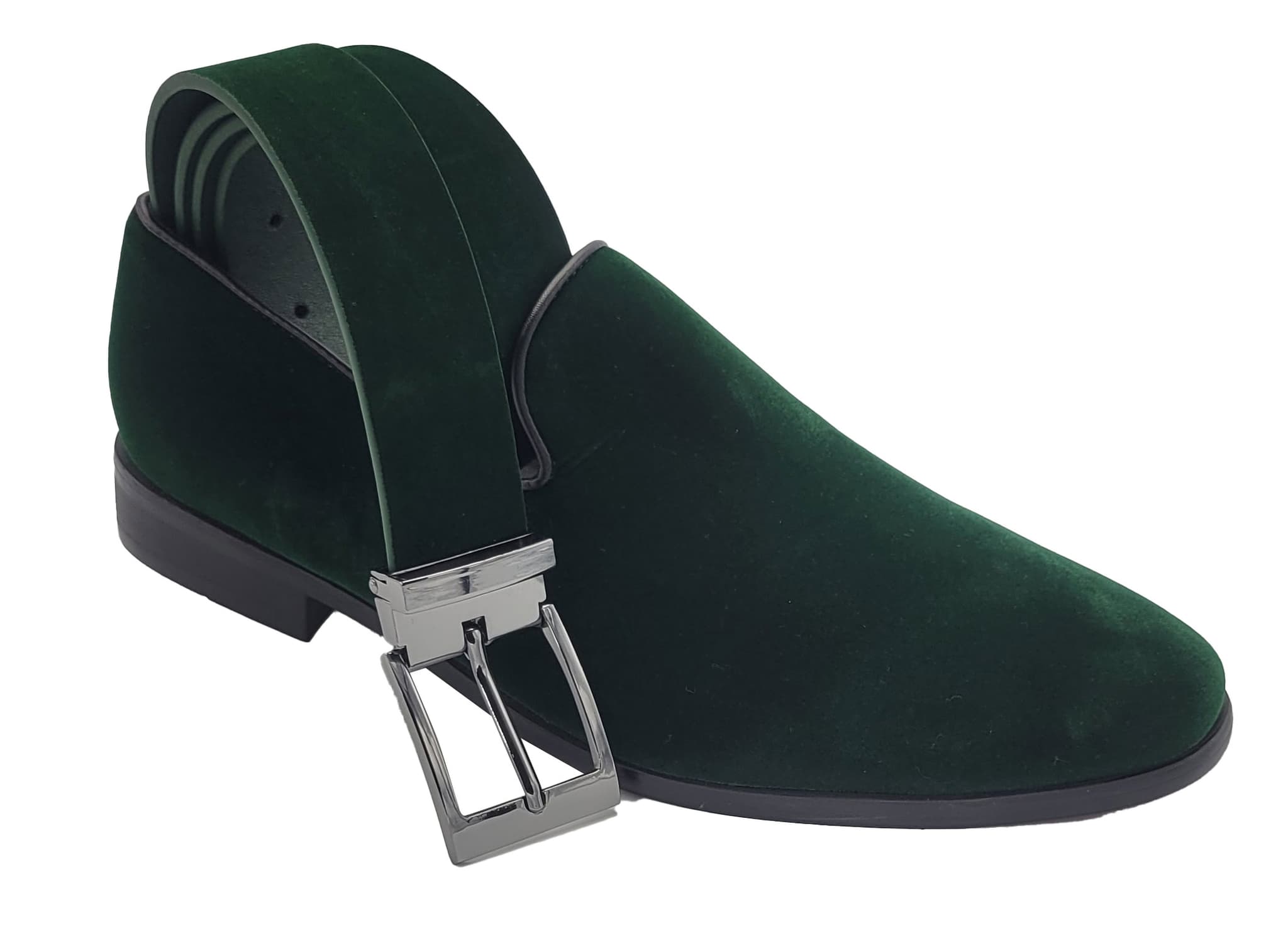 Sparko 03 Velvet Loafer in Hunter Green
