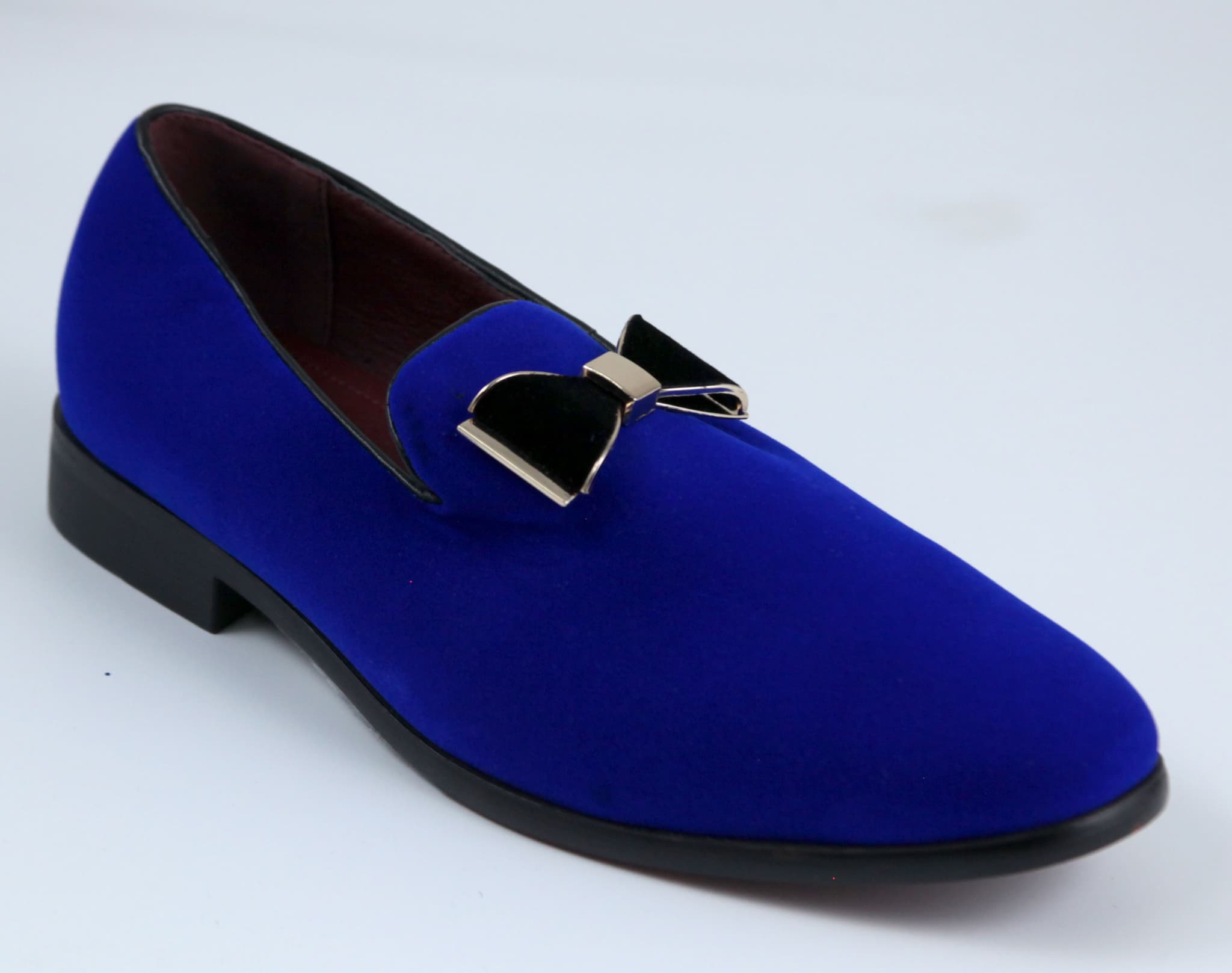 Sparko 23 Velvet Bow Loafer in Royal Blue