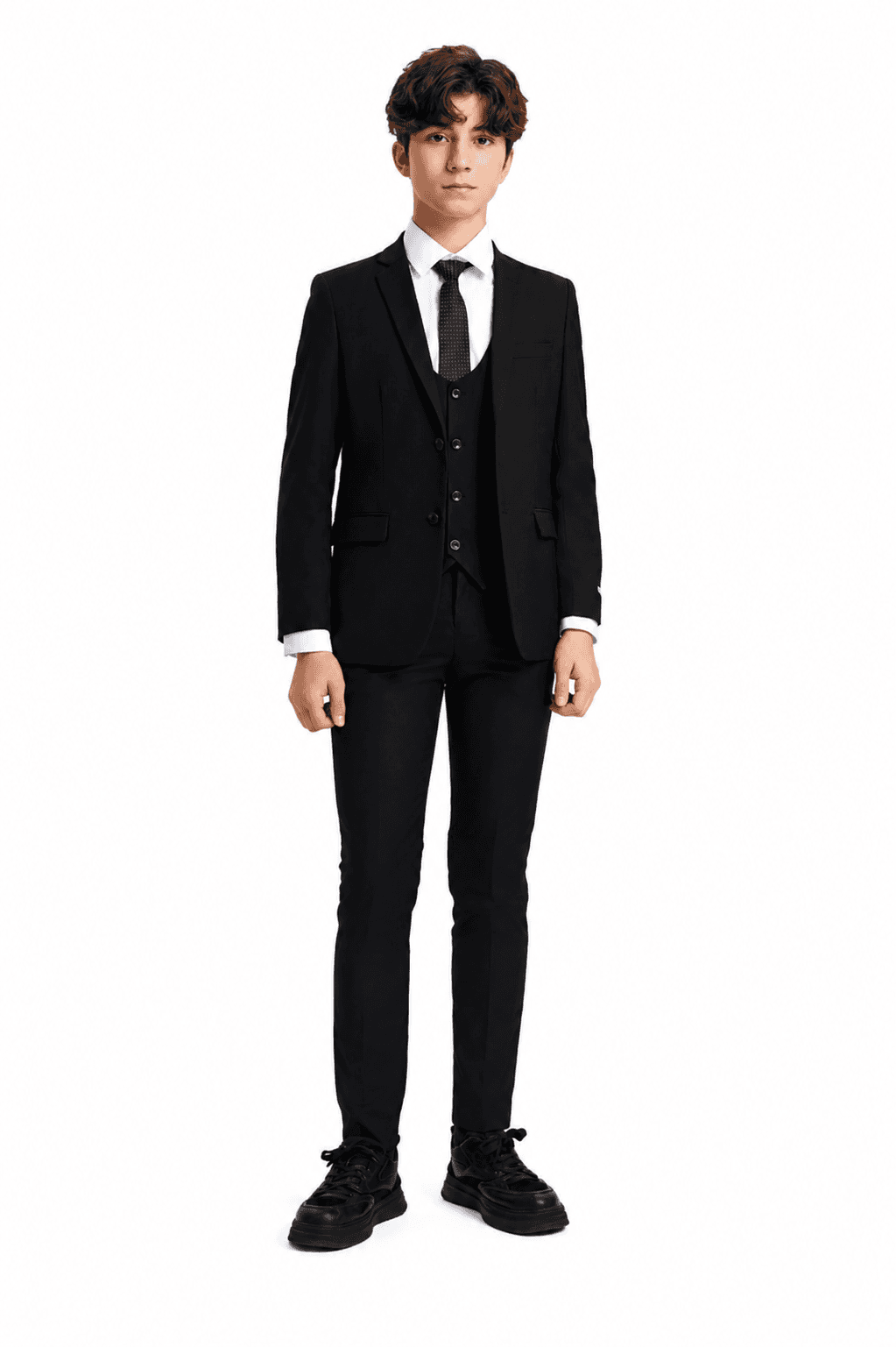 Stacy Adams Boys Suits in Black