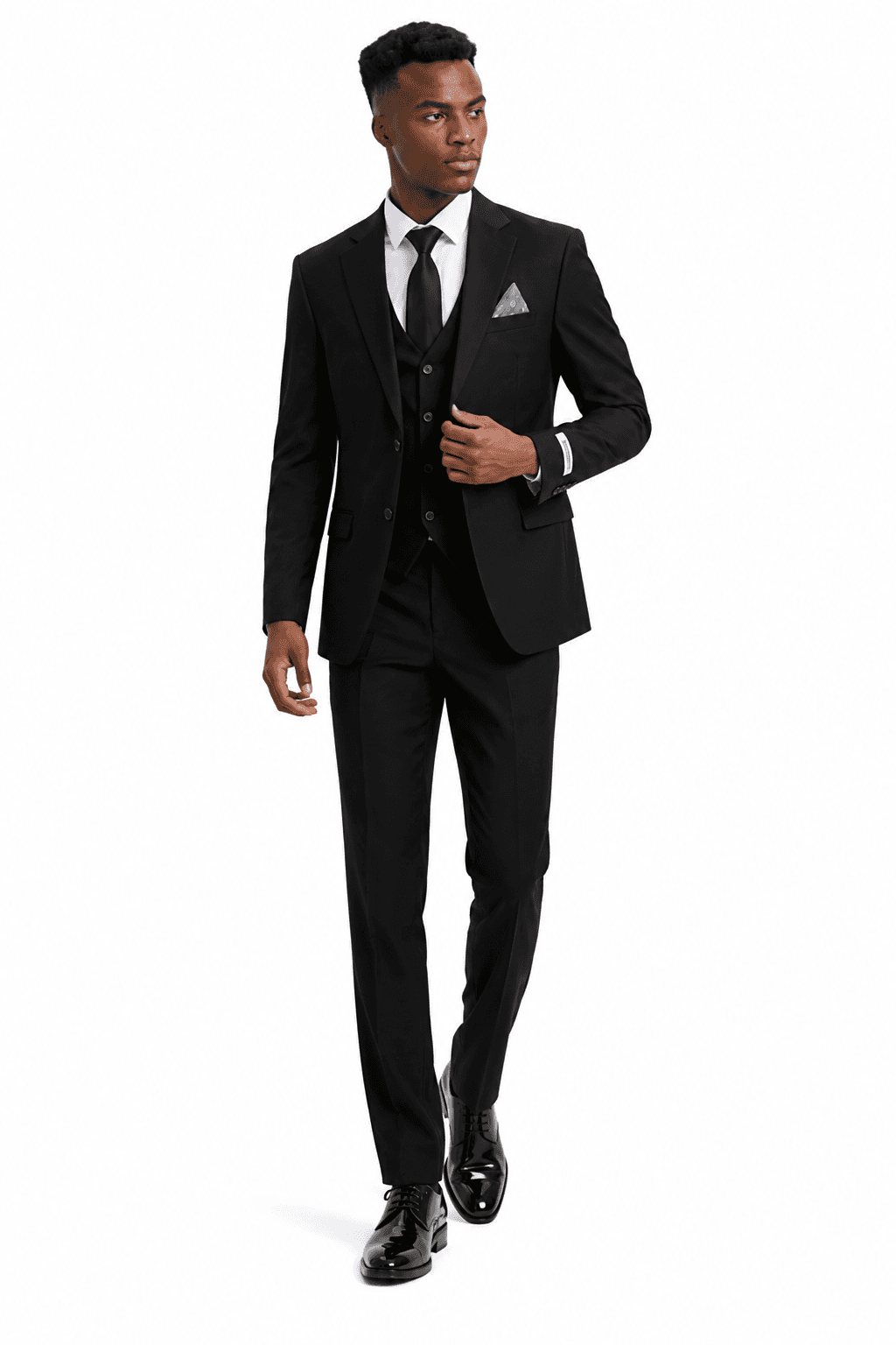 Stacy Adams 3 Piece Suit in Black