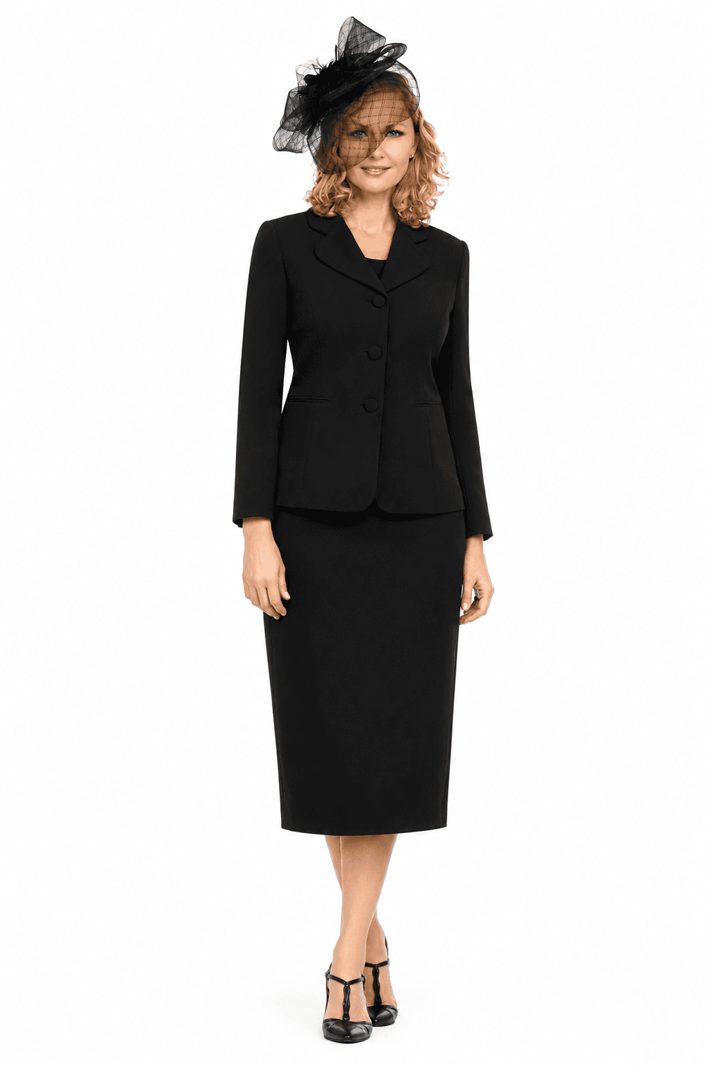 Woman's 2PC Dress S0824 in Black