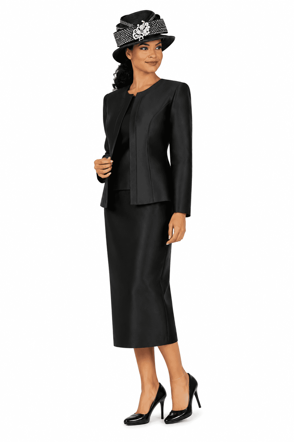 Womans 3PC Suit G1153 in Black