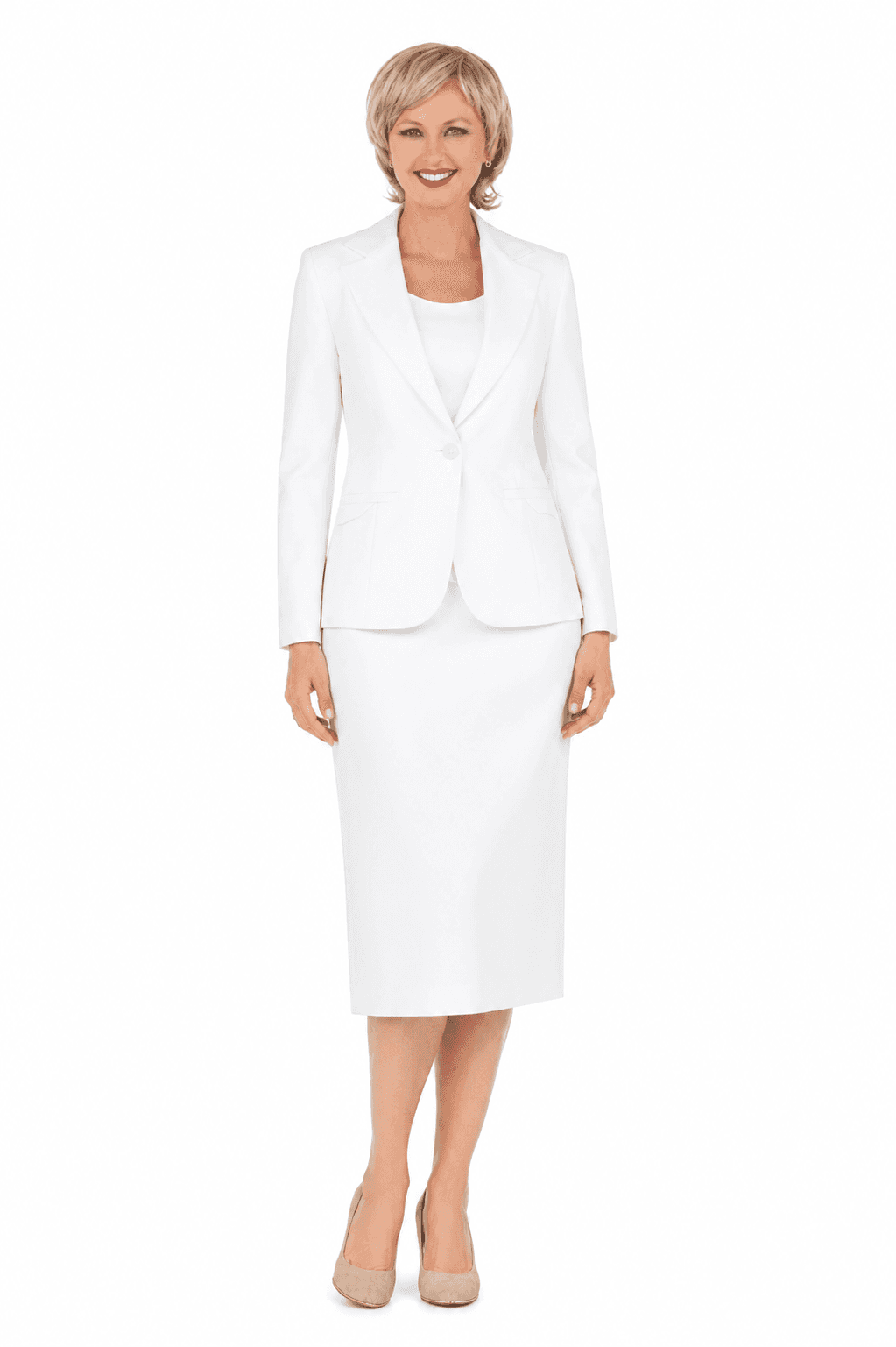 Woman's 3PC Suit S0706 in White