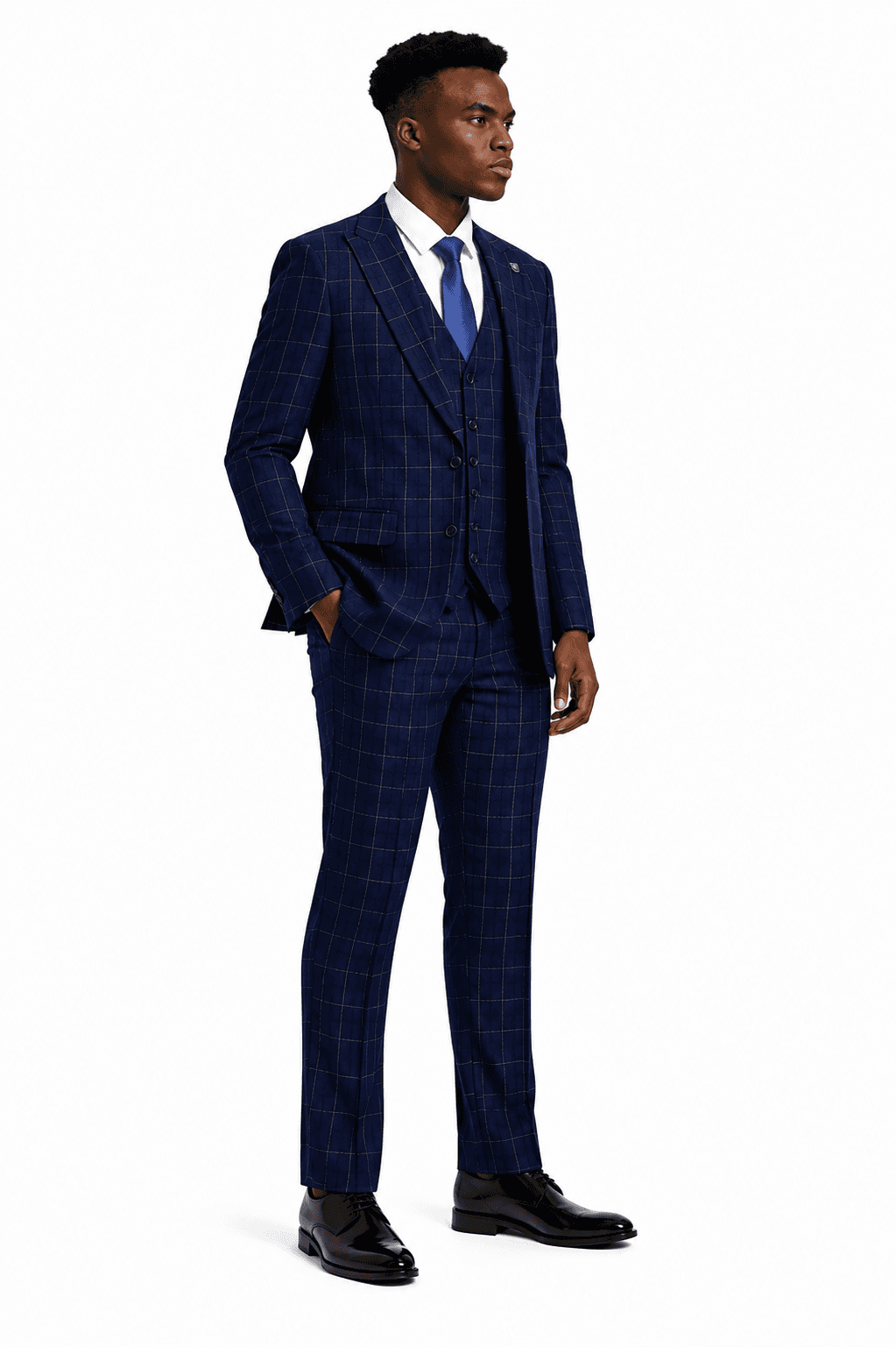 Tazzio 3PC Fashion Suit in Blue