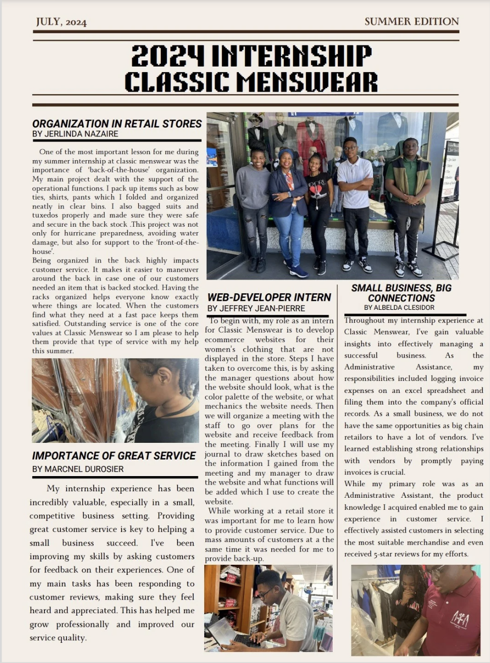 Summer 2024 Cohort Newsletter