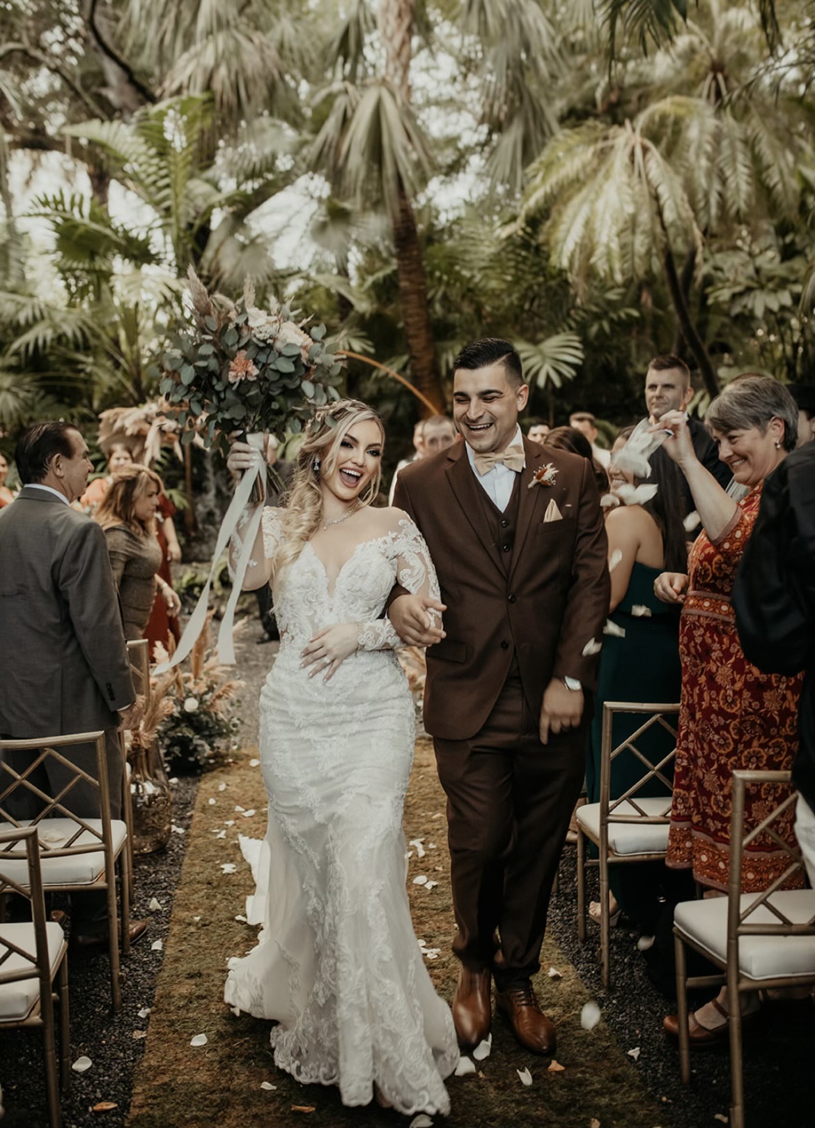 Groom in Brown Suit